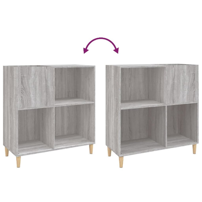 Dulap pentru discuri gri sonoma 84,5x38x89 cm lemn compozit - WALTI WALTI