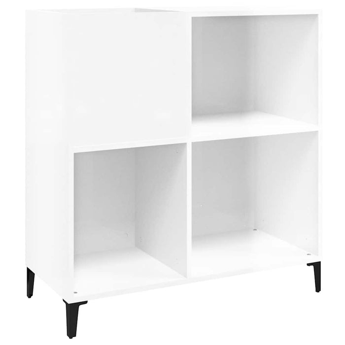 Dulap discuri alb extralucios 84,5x38x89 cm lemn compozit WALTI