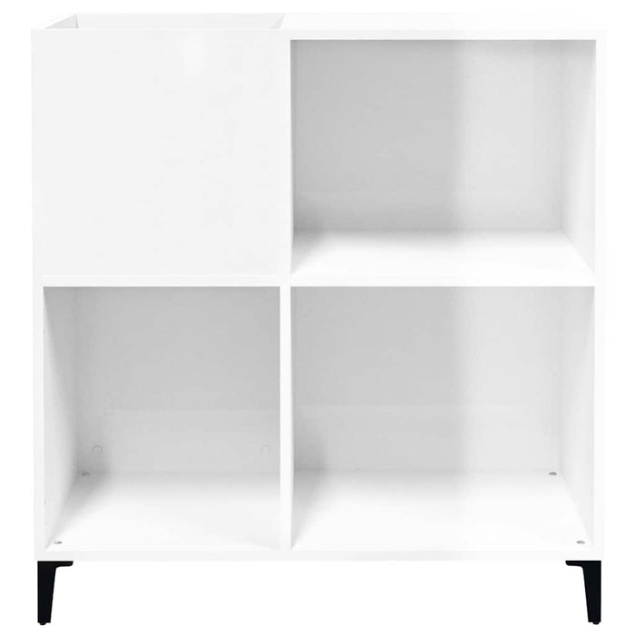 Dulap discuri alb extralucios 84,5x38x89 cm lemn compozit WALTI