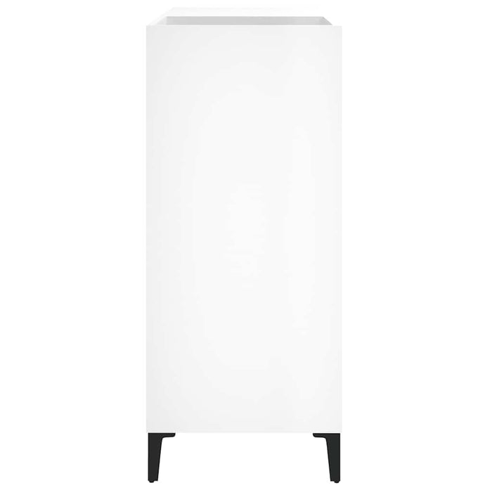 Dulap discuri alb extralucios 84,5x38x89 cm lemn compozit WALTI
