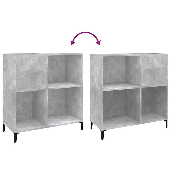 Dulap pentru discuri gri beton 84,5x38x89 cm lemn compozit - WALTI WALTI