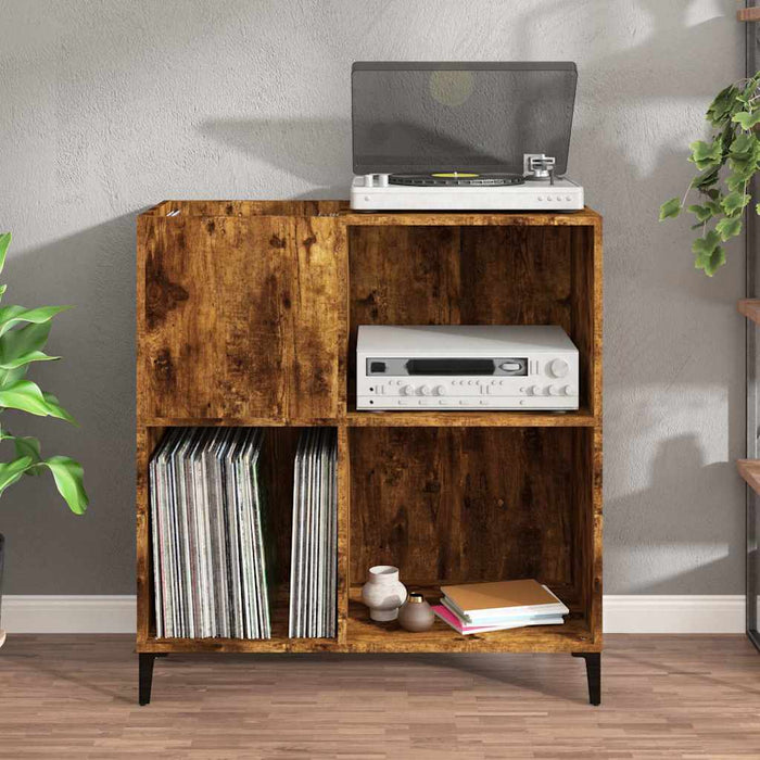 Dulap pentru discuri stejar fumuriu 84,5x38x89 cm lemn compozit - WALTI WALTI