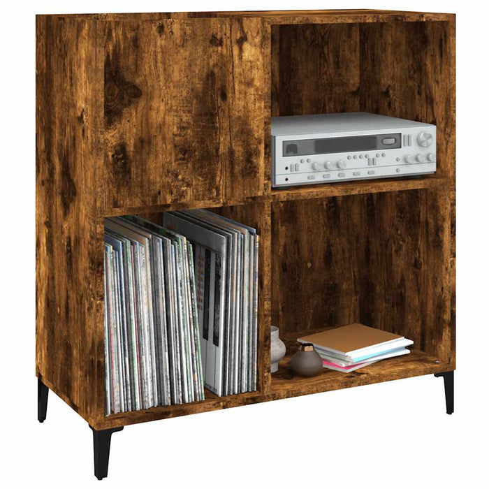 Dulap pentru discuri stejar fumuriu 84,5x38x89 cm lemn compozit - WALTI WALTI