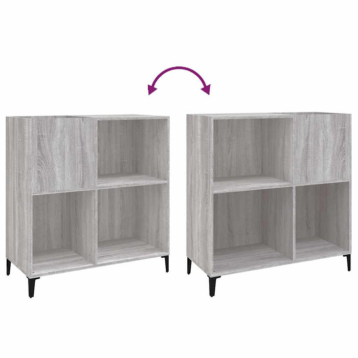 Dulap pentru discuri gri sonoma 84,5x38x89 cm lemn compozit - WALTI WALTI