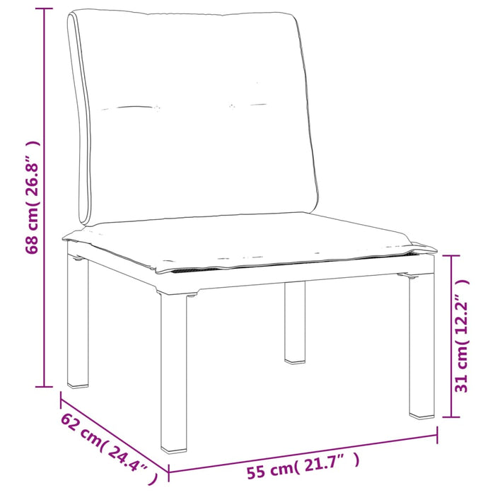 Set mobilier de grădină, 6 piese, negru și gri, poliratan - WALTI WALTI