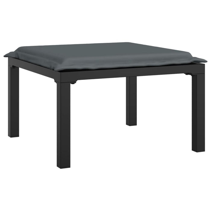 Set mobilier de grădină cu perne, 3 piese, negru/gri, poliratan - WALTI WALTI