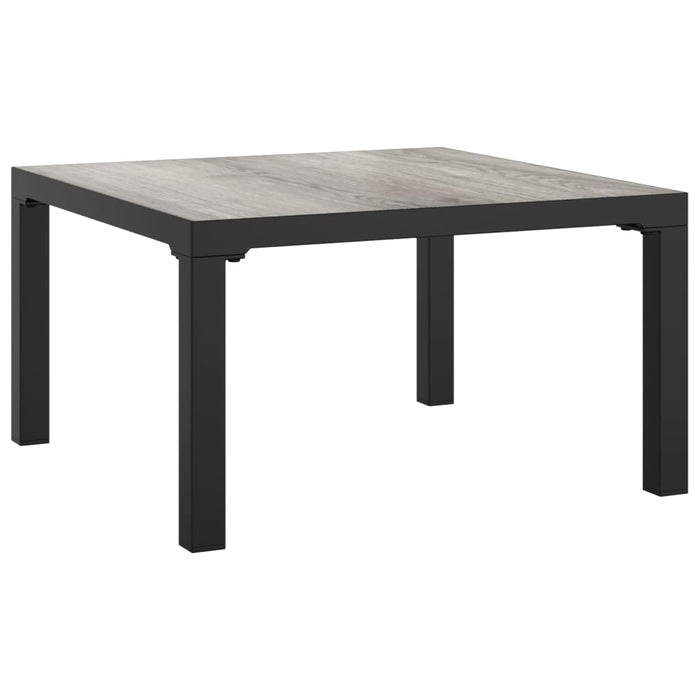 Set mobilier de grădină, 6 piese, negru și gri, poliratan - WALTI WALTI