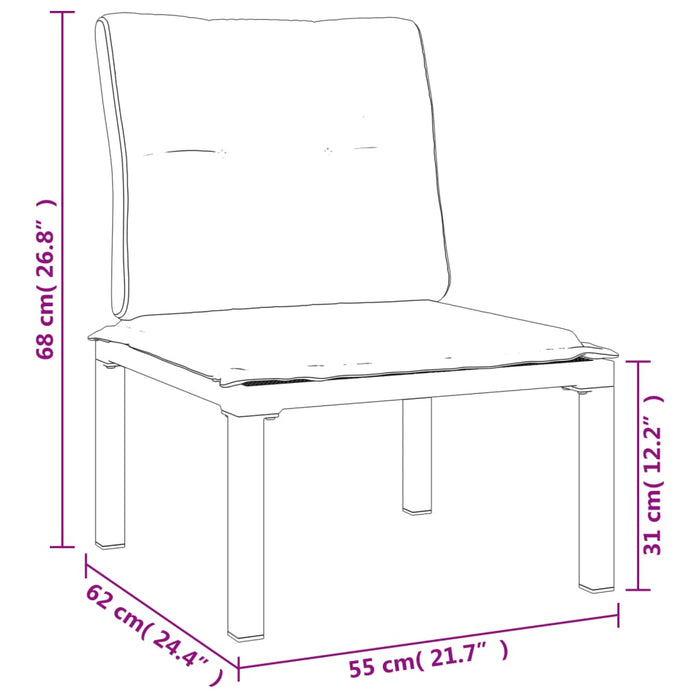 Set mobilier de grădină, 5 piese, negru/gri, poliratan - WALTI WALTI