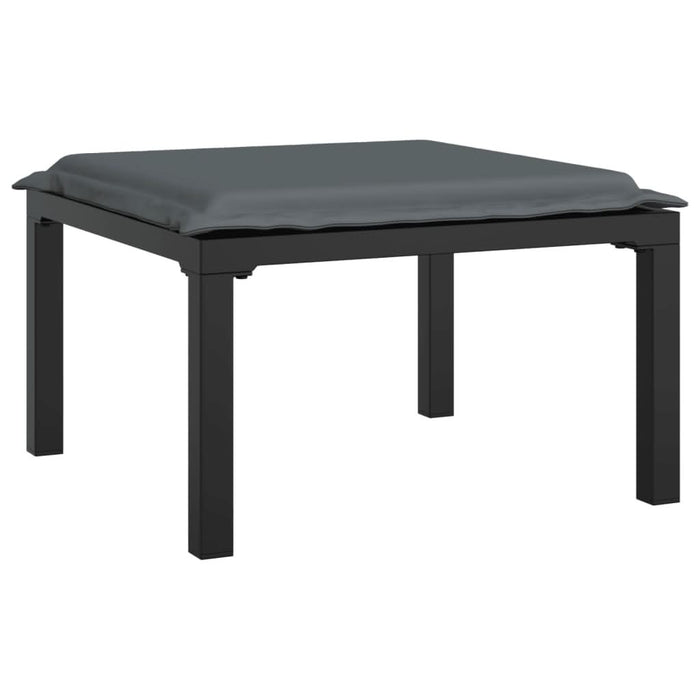 Set mobilier de grădină, 6 piese, negru și gri, poliratan - WALTI WALTI
