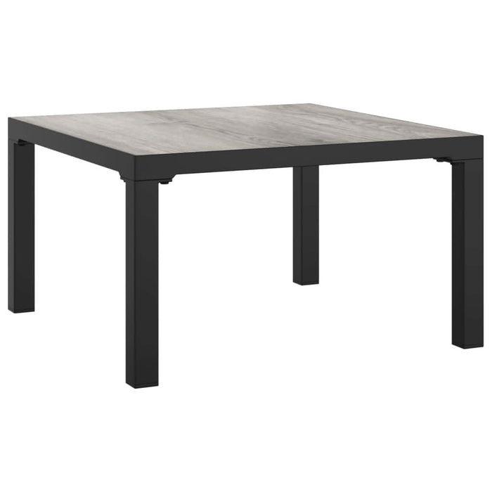 Set mobilier de grădină, 7 piese, negru și gri, poliratan - WALTI WALTI