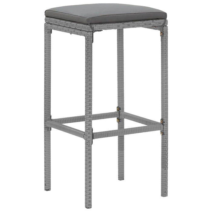 Set mobilier bar de grădină, cu perne, 5 piese, gri, poliratan - WALTI WALTI