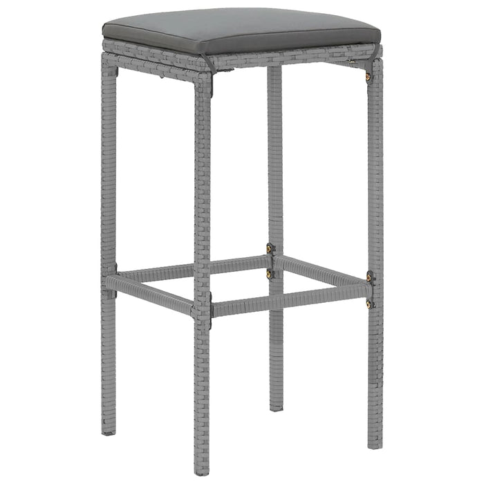 Set mobilier bar de grădină, cu perne, 9 piese, gri, poliratan - WALTI WALTI