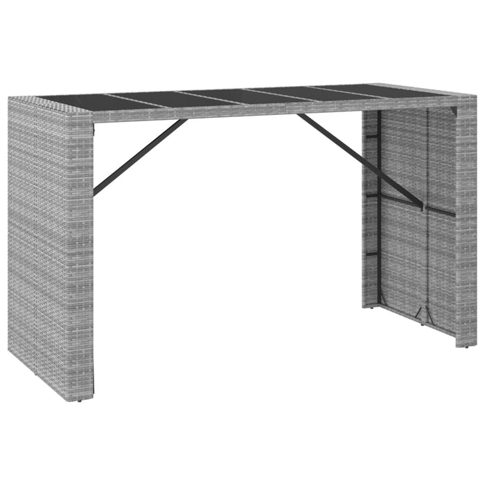 Set mobilier bar de grădină, cu perne, 9 piese, gri, poliratan - WALTI WALTI