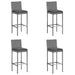 Set mobilier bar de grădină, cu perne, 5 piese, gri, poliratan - WALTI WALTI