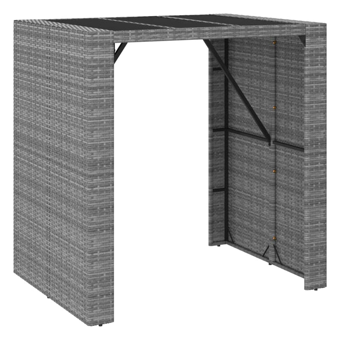 Set mobilier bar de grădină, cu perne, 5 piese, gri, poliratan - WALTI WALTI