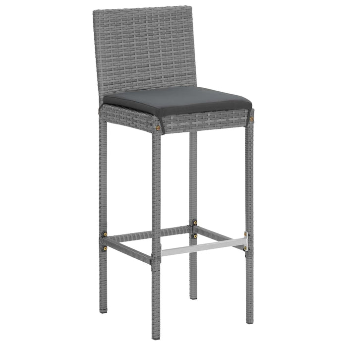 Set mobilier bar de grădină, cu perne, 9 piese, gri, poliratan - WALTI WALTI