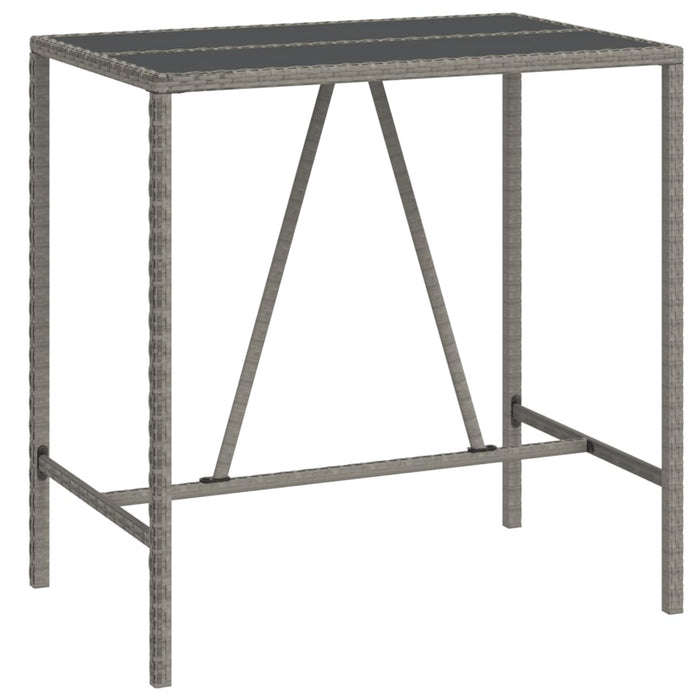 Set mobilier bar de grădină, cu perne, 5 piese, gri, poliratan WALTI