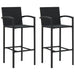 Set mobilier bar de grădină, 3 piese, negru, poliratan - WALTI WALTI