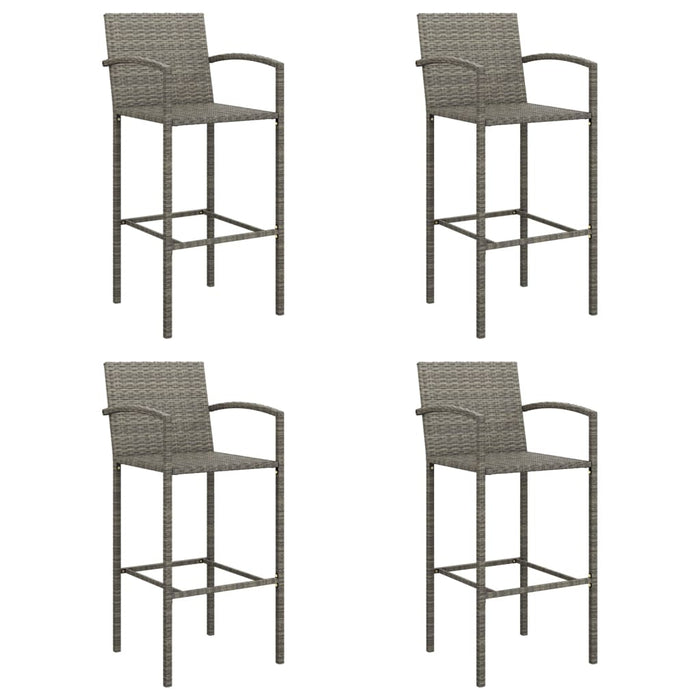 Set mobilier bar de grădină, 5 piese, gri, poliratan - WALTI WALTI