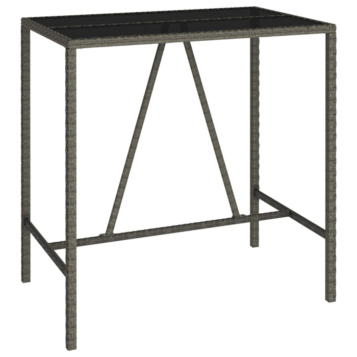 Set mobilier bar de grădină, 5 piese, gri, poliratan - WALTI WALTI