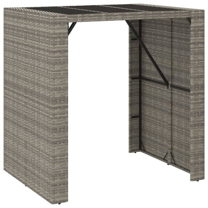 Set mobilier bar de grădină, 5 piese, gri, poliratan - WALTI WALTI