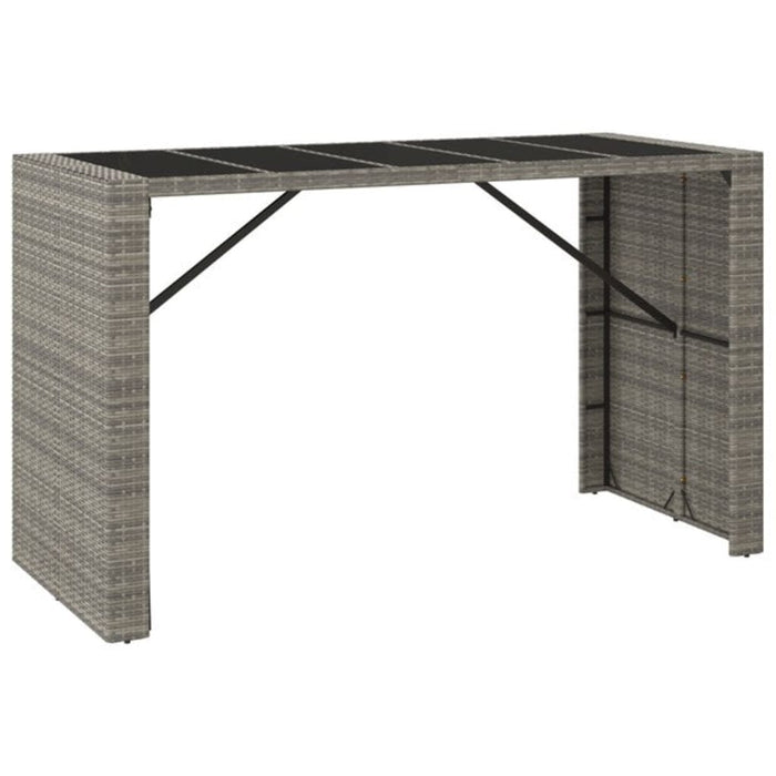 Set mobilier bar de grădină, 9 piese, gri, poliratan - WALTI WALTI