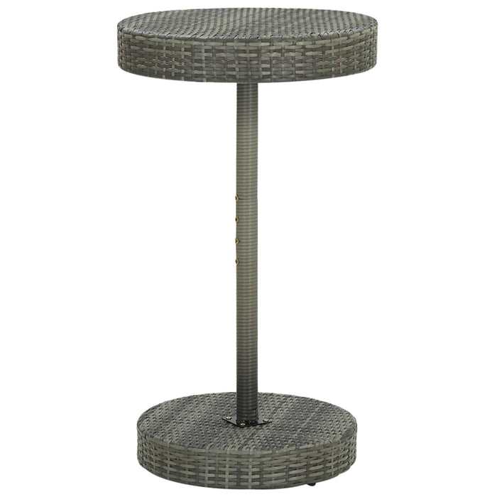 Set bar pentru grădină, 3 piese, gri, poliratan/lemn acacia - WALTI WALTI