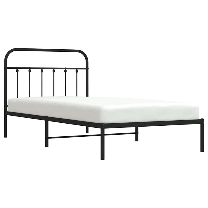 Cadru de pat din metal cu tăblie, negru, 100x200 cm - WALTI WALTI