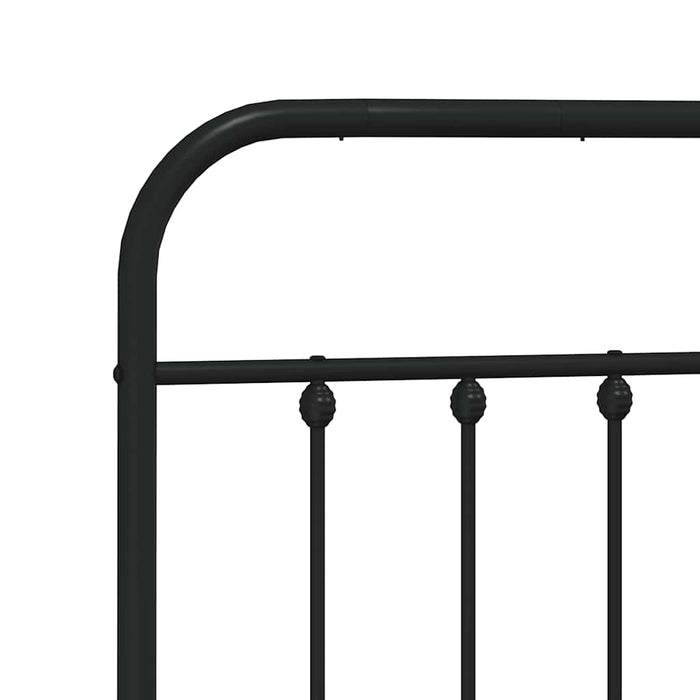 Cadru pat metalic cu tăblii de cap/picioare, negru, 183x213 cm - WALTI WALTI