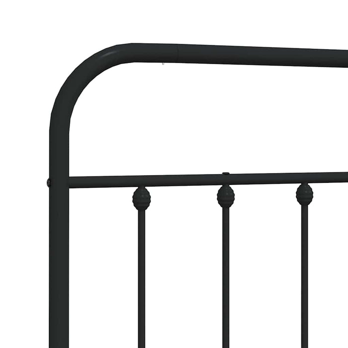 Tăblie de pat de schimb metalică, negru, 135 cm WALTI