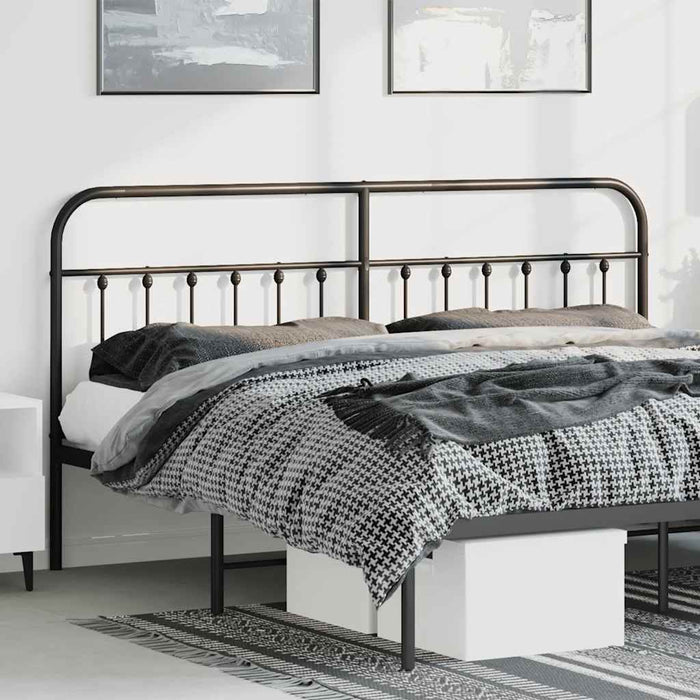Tăblie de pat de schimb metalică, negru, 180 cm WALTI
