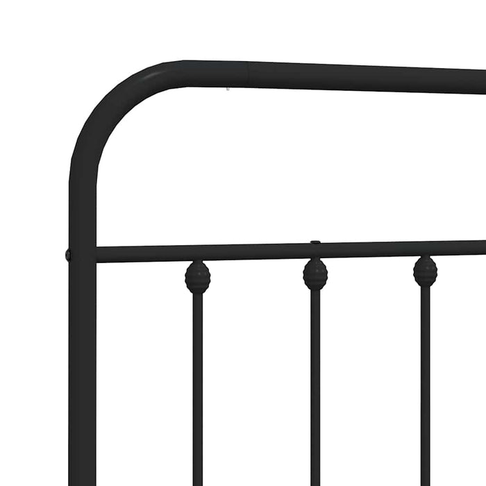 Tăblie de pat de schimb metalică, negru, 200 cm WALTI