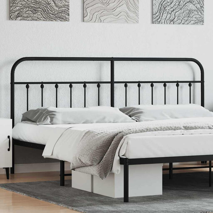 Tăblie de pat de schimb metalică, negru, 200 cm WALTI