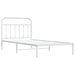 Cadru de pat din metal cu tăblie, alb, 107x203 cm - WALTI WALTI
