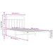 Cadru de pat din metal cu tăblie, alb, 107x203 cm - WALTI WALTI