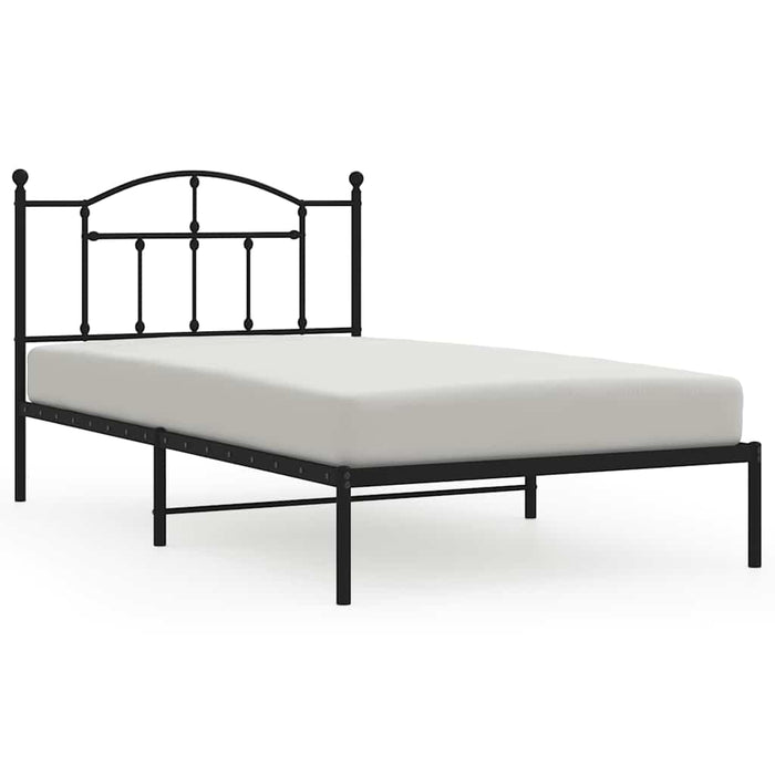 Cadru de pat din metal cu tăblie, negru, 100x200 cm - WALTI WALTI