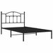 Cadru de pat din metal cu tăblie, negru, 100x200 cm - WALTI WALTI