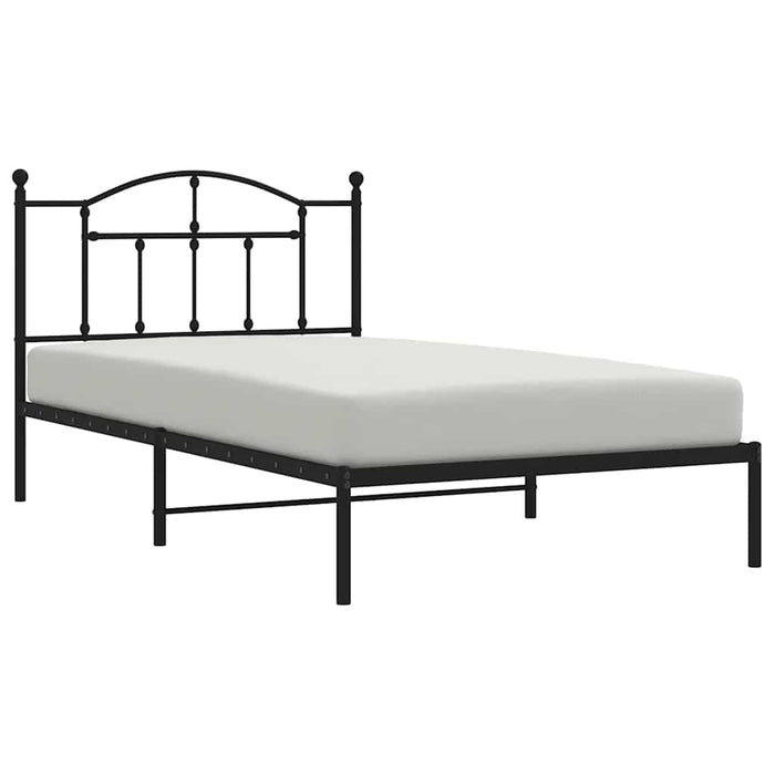 Cadru de pat din metal cu tăblie, negru, 100x200 cm - WALTI WALTI
