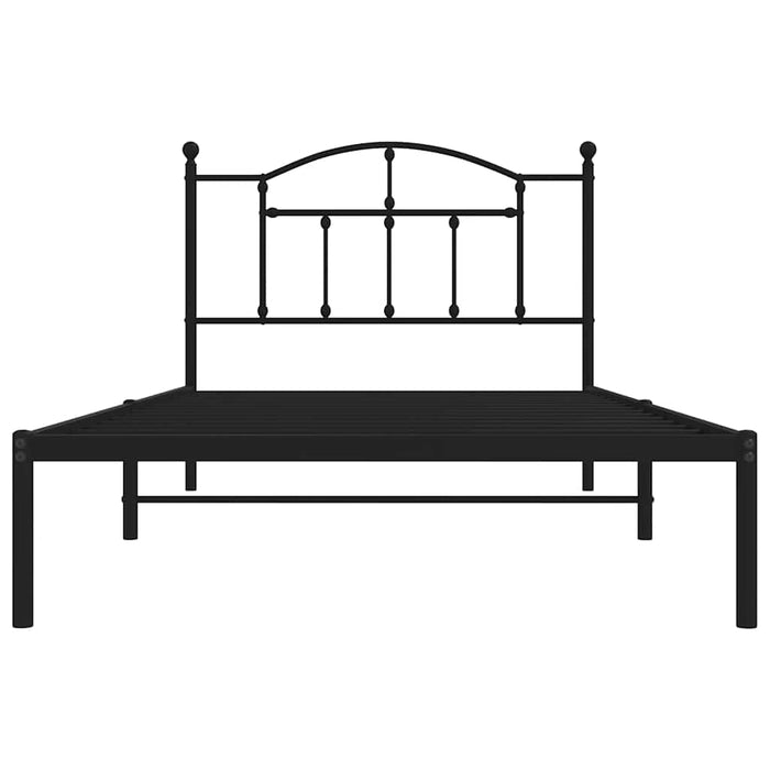 Cadru de pat din metal cu tăblie, negru, 100x200 cm - WALTI WALTI