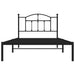 Cadru de pat din metal cu tăblie, negru, 100x200 cm - WALTI WALTI