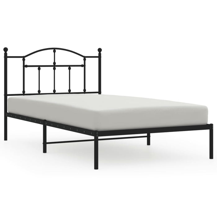 Cadru de pat din metal cu tăblie, negru, 107x203 cm - WALTI WALTI