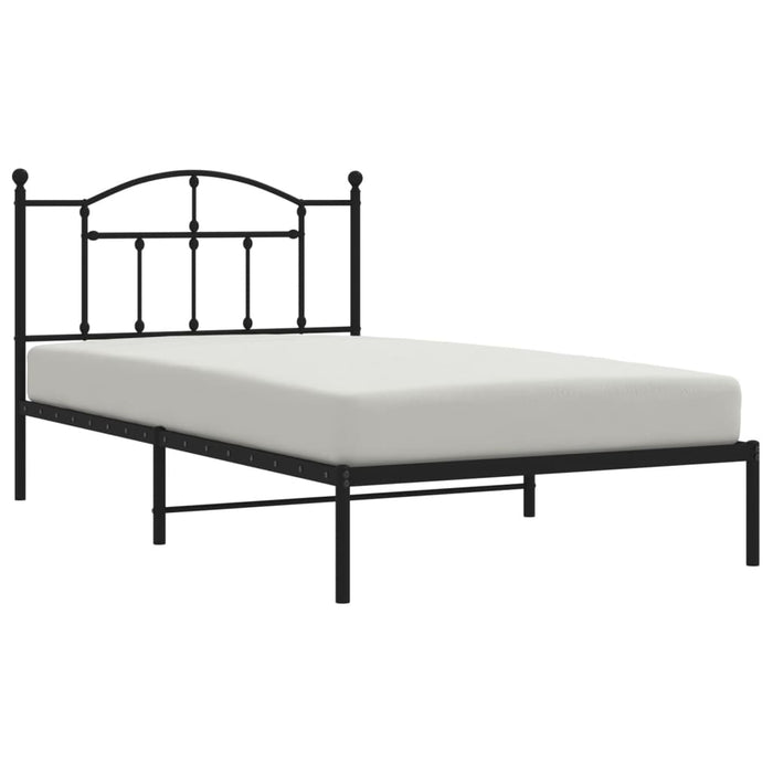 Cadru de pat din metal cu tăblie, negru, 107x203 cm - WALTI WALTI