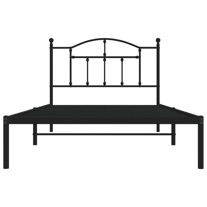 Cadru de pat din metal cu tăblie, negru, 107x203 cm - WALTI WALTI