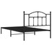 Cadru de pat din metal cu tăblie, negru, 107x203 cm - WALTI WALTI