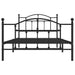 Cadru pat metalic cu tăblii de cap/picioare, negru, 107x203 cm - WALTI WALTI