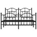 Cadru pat metalic cu tăblie de cap/picioare, negru, 135x190 cm - WALTI WALTI