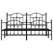 Cadru pat fără saltea, tăblie de picioare negru 180x200cm metal - WALTI WALTI