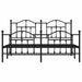 Cadru pat metalic cu tăblii de cap/picioare, negru, 183x213 cm - WALTI WALTI
