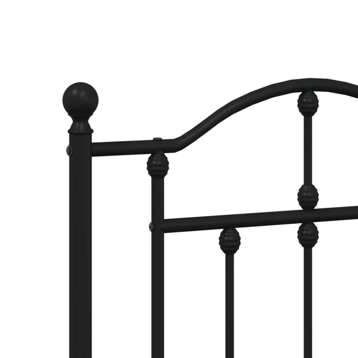 Tăblie de pat de schimb metalică, negru, 120 cm WALTI