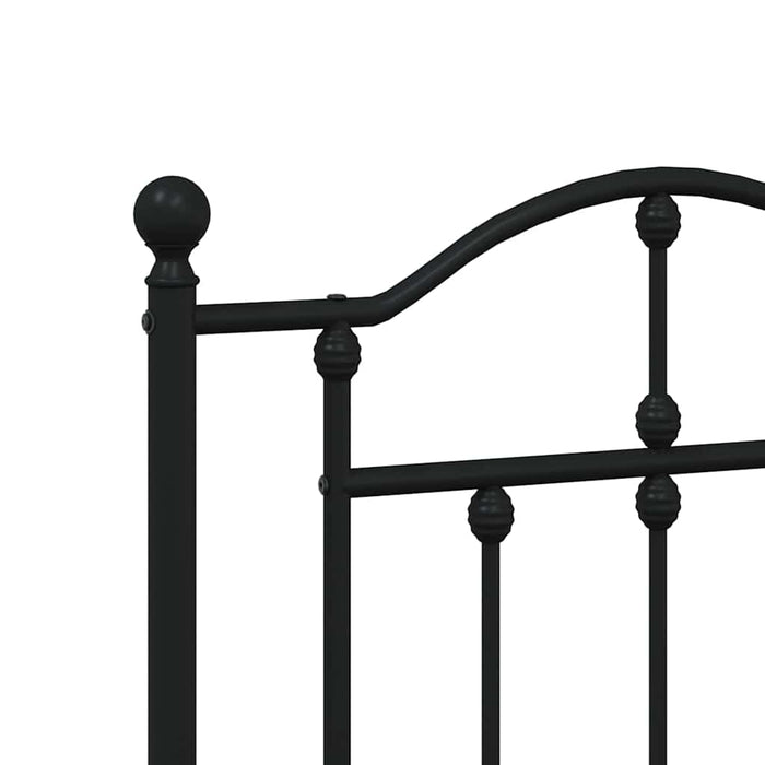 Tăblie de pat de schimb metalică, negru, 135 cm WALTI